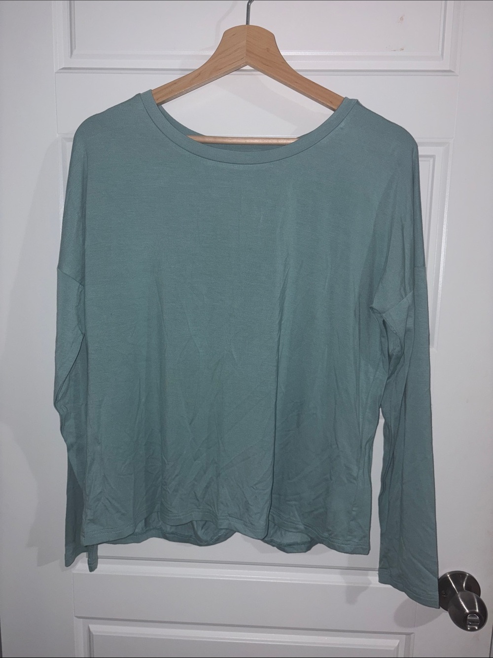 Relaxed Long Sleeve Tee in Sage Green